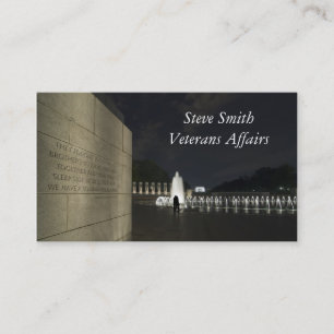 Tarjeta De Visita Monumento conmemorativo de la Segunda Guerra Mundi