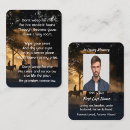 Tarjeta De Visita Monumento cristiano Foto Trayecto forestal Caballo