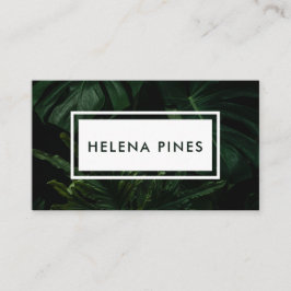 Tarjeta De Visita Moody audaz Monstera deja verdes tropicales Negoci