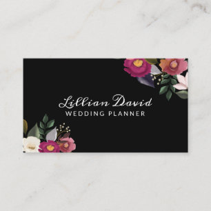 Tarjeta De Visita Moody & Elegant Watercolor Arreglo Floral