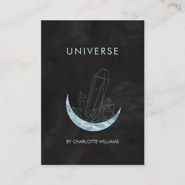 Tarjeta De Visita  Moon Crystal Energy Healer Business Card (Anverso)