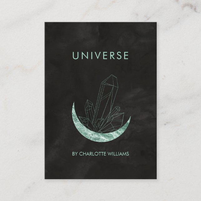 Tarjeta De Visita  Moon Crystal Energy Healer Business Card Visitenk (Anverso)