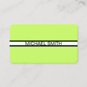 Tarjeta De Visita Moon Green Profesional Blanco Negro Elegante Moder