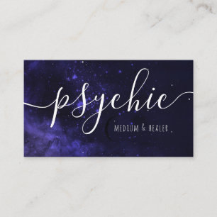 Tarjeta De Visita Moon Phase Celestial Sky Psicológico Medio Saluda