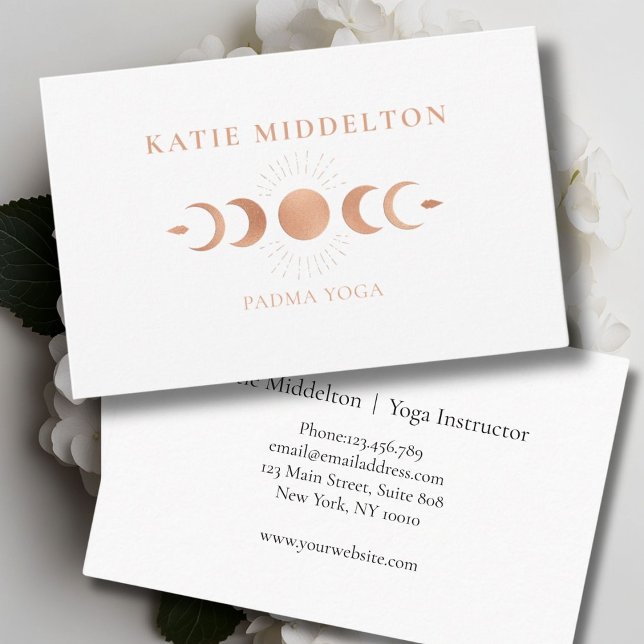 Tarjeta De Visita Moon Yoga  Reiki Wellness Visitenkarte (Moon Yoga Reiki Wellness Business Card)