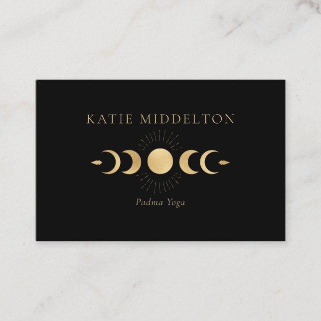 Tarjeta De Visita Moon Yoga  Reiki Wellness Visitenkarte (Anverso)