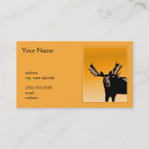 Tarjeta De Visita Moose al atardecer - Original Wildlife Art