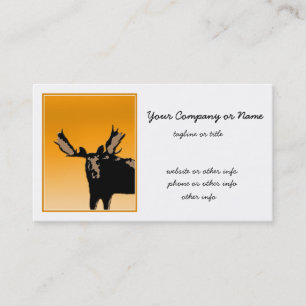 Tarjeta De Visita Moose al atardecer - Original Wildlife Art