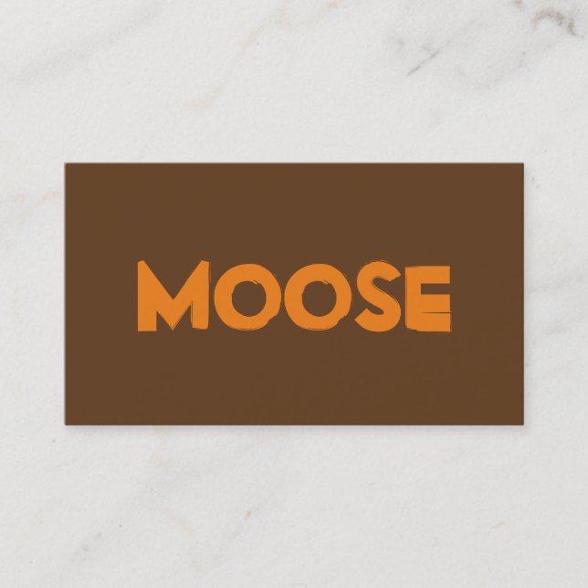 Tarjeta De Visita Moose Business Cards (Anverso)