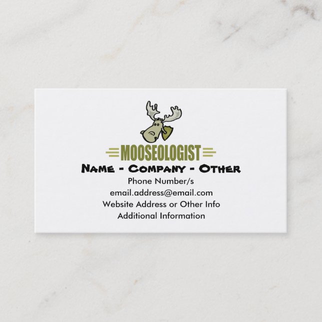 Tarjeta De Visita Moose gracioso (Anverso)