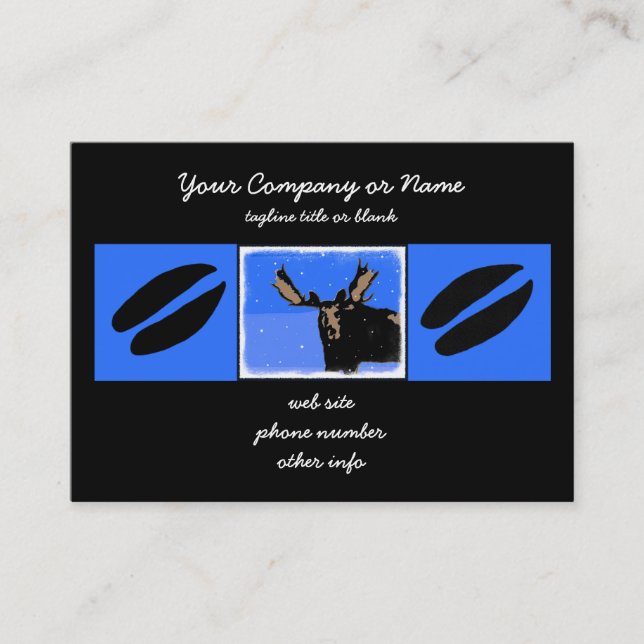 Tarjeta De Visita Moose in Winter - Original Wildlife Art (Anverso)