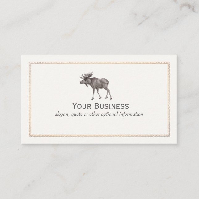 Tarjeta De Visita Moose Wildersman Sportsman Business Card (Anverso)
