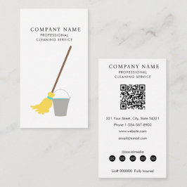 Tarjeta De Visita Mop Bucket Professional Cleaning Services