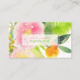Tarjeta De Visita Moqueta de agua floral PixDezines/primavera