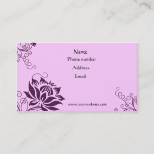 Tarjeta De Visita Morado floral