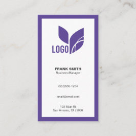 Tarjeta De Visita Morado Minimalista moderno