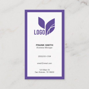 Tarjeta De Visita Morado Minimalista moderno