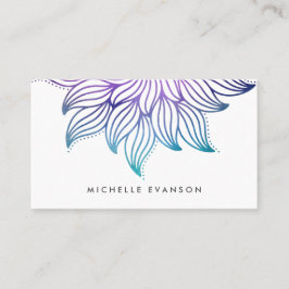 Tarjeta De Visita Morado y acuarela Gradiente de color de agua Manda