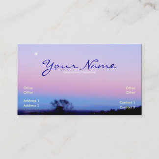 Tarjeta De Visita Morning Moon Sky