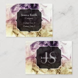 Tarjeta De Visita Morple Brown Smoky Dust Resumen Monograma