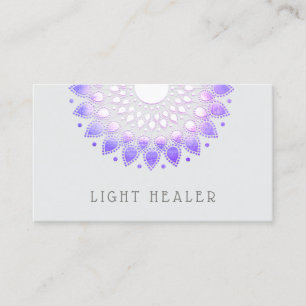 Tarjeta De Visita Morple Lotus Flower Mandala Energy Healer