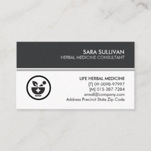 Tarjeta De Visita Mortero Mano de Mortero Medicina Herbal Hierbas