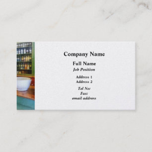 Tarjeta De Visita Mortero y maja en farmacia