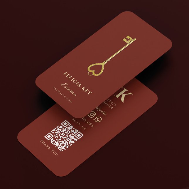 Tarjeta De Visita Mortgage Broker Realtor Elegant Dark Terracotta (Mortgage Broker Realtor Elegant Dark Terracotta Business Card
)