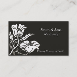 Tarjeta de visita mortuoria elegante de las