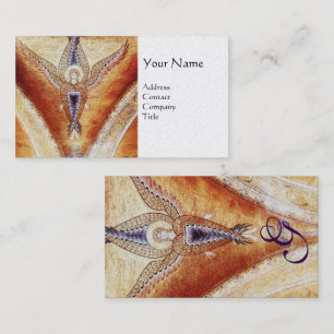 Tarjeta De Visita MOSAIC ANGEL MONOGRAM Perla blanca marrón
