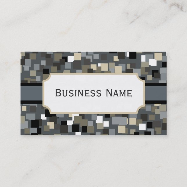 Tarjeta De Visita Mosaic Gray Business Card (Anverso)