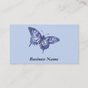 Tarjeta De Visita Mosaico azul bonito de la mariposa de Swallowtail