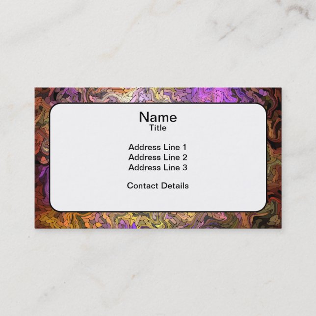 Tarjeta De Visita Mosaico del vitral (Anverso)