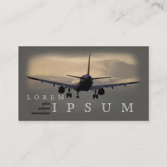 Tarjeta De Visita Mosca experimental del viaje del cielo del avión (Anverso)