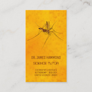 Tarjeta De Visita Mosquito de tumor privado de la ciencia en fósil á