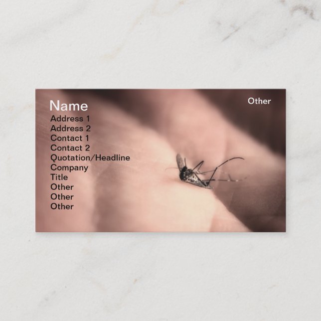 Tarjeta De Visita Mosquito muerto (Anverso)