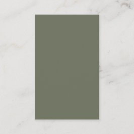 Tarjeta De Visita Moss Green Minimal Business Card - Personalizable