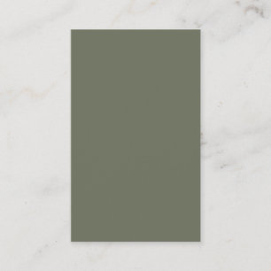 Tarjeta De Visita Moss Green Minimal Business Card - Personalizable