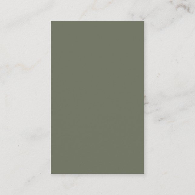 Tarjeta De Visita Moss Green Minimal Business Card - Personalizable (Anverso)
