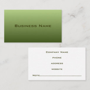 Tarjeta De Visita Mossy Green Business Card