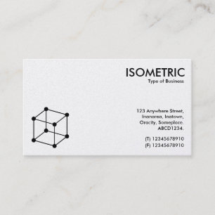 Tarjeta De Visita Motif de cubo isométrico - Blanco/Negro