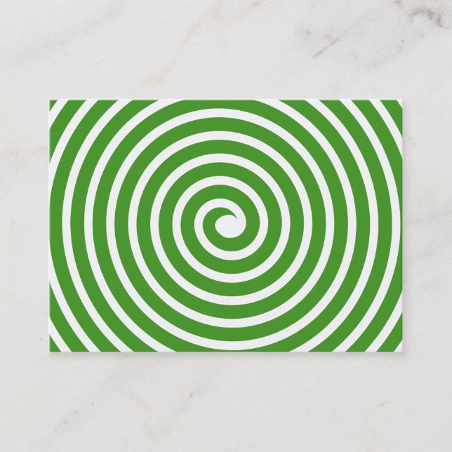 Tarjeta De Visita Motif espiral - Aguacate verde y blanco (Anverso)