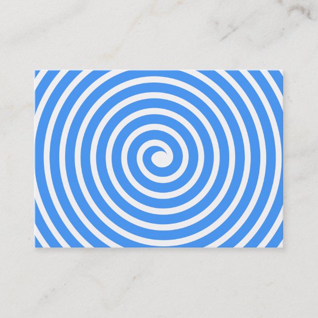 Tarjeta De Visita Motif espiral - azul y blanco bebé (Anverso)
