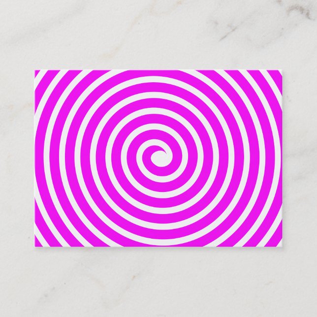 Tarjeta De Visita Motif espiral - magenta y blanco (Anverso)