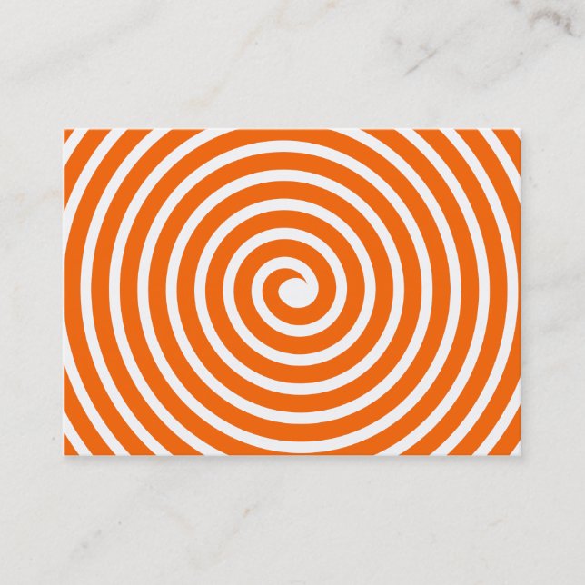 Tarjeta De Visita Motif espiral - Naranja y blanco (Anverso)