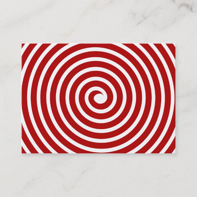 Tarjeta De Visita Motif espiral - Rojo y blanco rubí (Anverso)