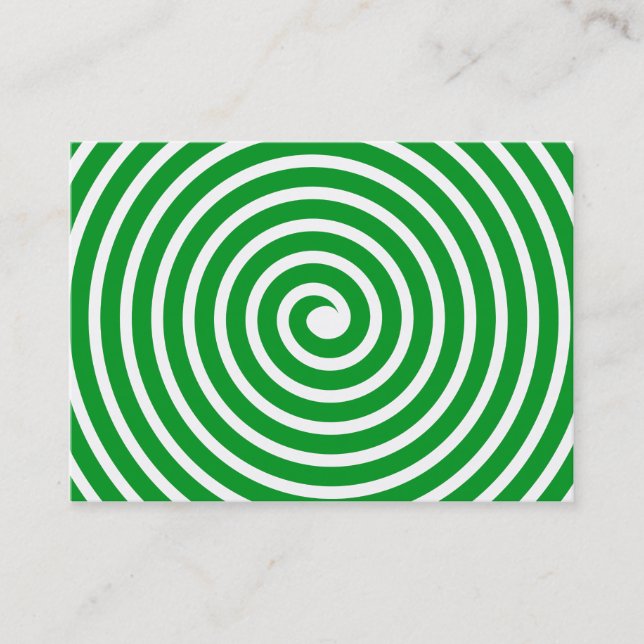Tarjeta De Visita Motif espiral - Verde y blanco de hierba (Anverso)
