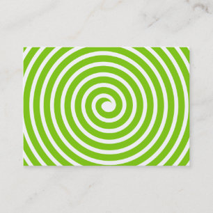 Tarjeta De Visita Motif espiral - Verde y blanco marciano
