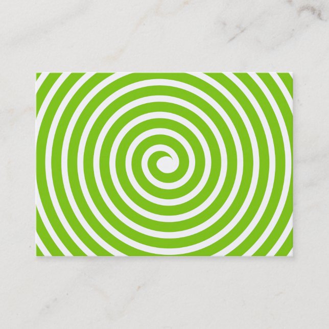 Tarjeta De Visita Motif espiral - Verde y blanco marciano (Anverso)