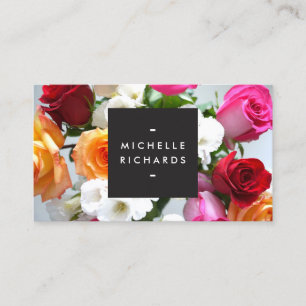 Tarjeta De Visita MOTIF FLORAL MODERNA para PLANIFICADORES DE EVENTO